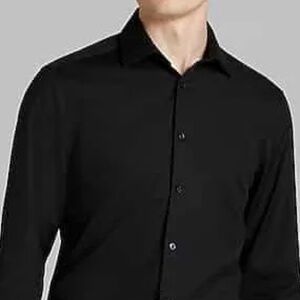Calvin Klein Cotton Stretch Long Sleeve Black Dress Shirt XXL NWT